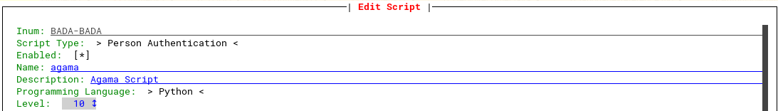 agama script enabled