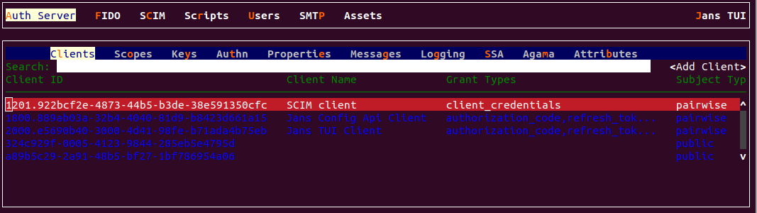 Janssen TUI Interface