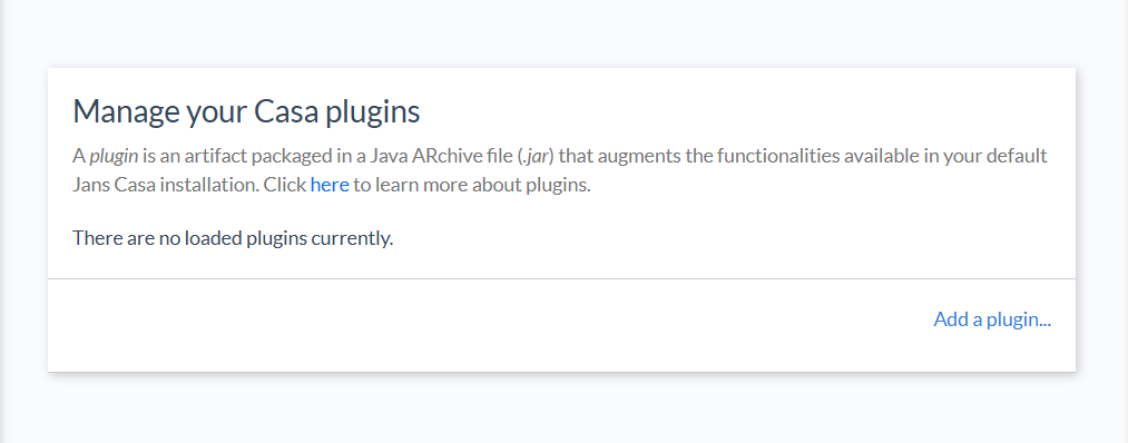 plugins page